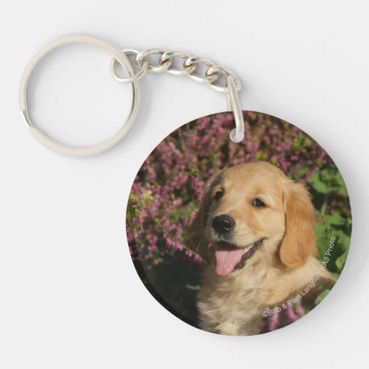Golden Retreiver Puppy Sleutelhanger (Voorkant)