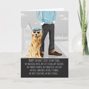 Golden Retreiver van de Dog Vaderdag Funny Kaart