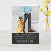 Golden Retreiver van de Dog Vaderdag Funny Kaart (Gele Bloem)