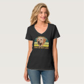 Golden Retrieve Retro Labrador Retriever Mum Golde T-shirt (Voorkant volledig)