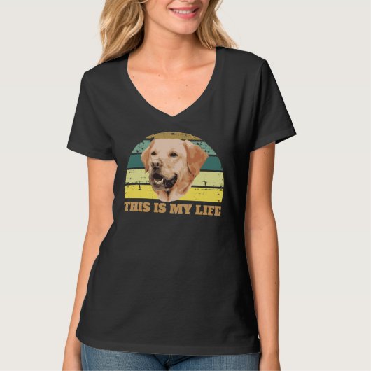 Golden Retrieve Retro Labrador Retriever Mum Golde T-shirt (Voorkant)