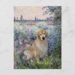 Golden Retriever10 - Aan de Seine Briefkaart