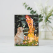 Golden Retriever 11 - Middernacht Briefkaart (Staand voorkant)