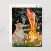 Golden Retriever 11 - Middernacht Briefkaart (Voorkant / Achterkant)