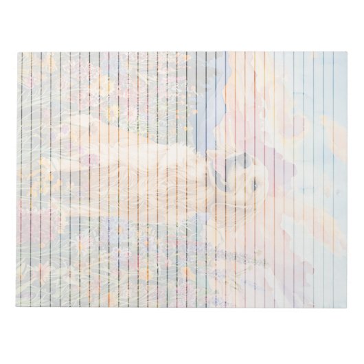 Golden Retriever - 11 x 8,5-inch gevoerd Notitiebl Notitieblok (Voorkant)