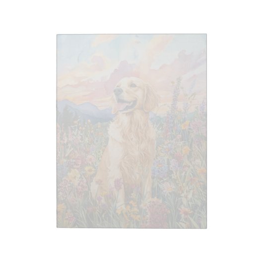 Golden Retriever - 11 x 8,5-inch Notitieblok (Linkerzijde)