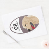 Golden Retriever 1 Ovale Sticker (Envelop)
