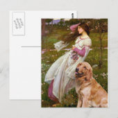 Golden Retriever 1 - Windflowers Briefkaart (Voorkant / Achterkant)