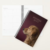 Golden Retriever 2019 Gepersonaliseerde naam Planner (Display)