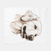 Golden Retriever 2 Fleece Deken (Voorkant (Horizontaal))