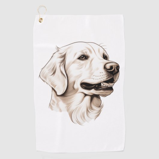 Golden Retriever 2 Golfhanddoek (Voorkant)