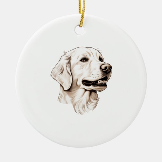 Golden Retriever 2 Keramisch Ornament (Voorkant)