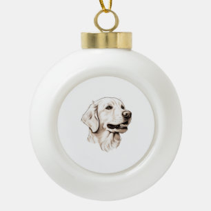Golden Retriever 2 Keramische Bal Ornament