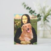 Golden Retriever 2 - Mona Lisa Briefkaart (Staand voorkant)