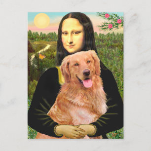 Golden Retriever 2 - Mona Lisa Briefkaart