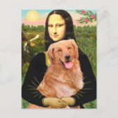 Golden Retriever 2 - Mona Lisa Briefkaart (Voorkant)