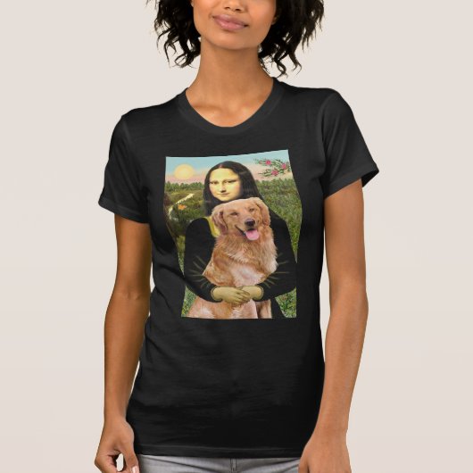 Golden Retriever 2 - Mona Lisa T-shirt (Voorkant)