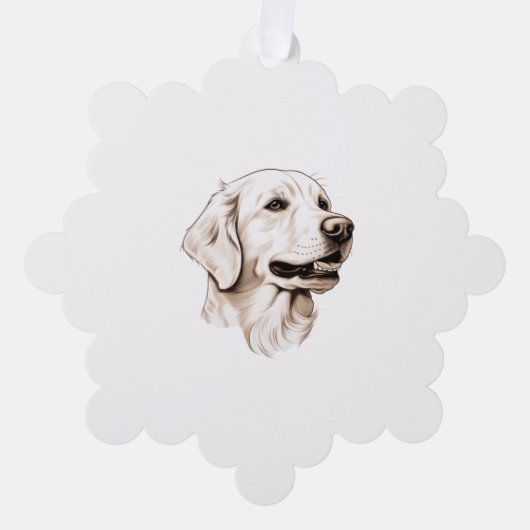 Golden Retriever 2 Ornament Kaart (Voorkant)