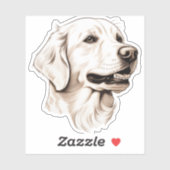 Golden Retriever 2 Sticker (Vel)