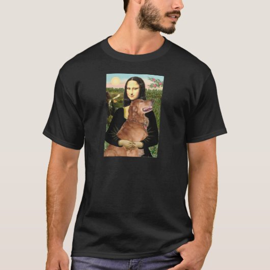 Golden Retriever 3 - Mona Lisa T-shirt (Voorkant)