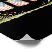 Golden Retriever 4 juli Amerikaanse vlag Poster (Hoek)