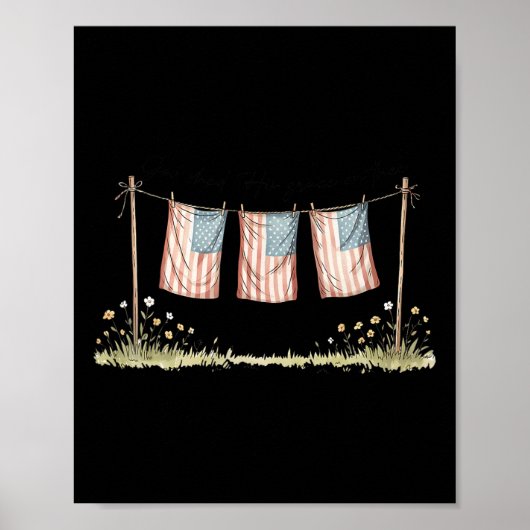 Golden Retriever 4 juli Amerikaanse vlag Poster (Voorkant)