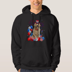 Golden Retriever, 4 juli Amerikaanse vlaghond Hoodie