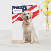 Golden Retriever, 4 juli Kaart (Gele Bloem)