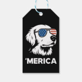 Golden Retriever 4 juli Verenigde Staten Cadeaulabel (Achterkant)