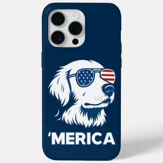 Golden Retriever 4 juli Verenigde Staten Case-Mate iPhone Case (Achterkant)