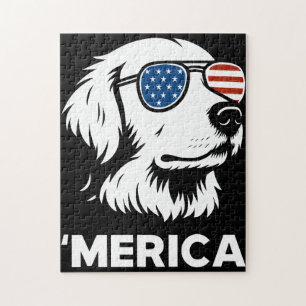 Golden Retriever 4 juli Verenigde Staten Legpuzzel