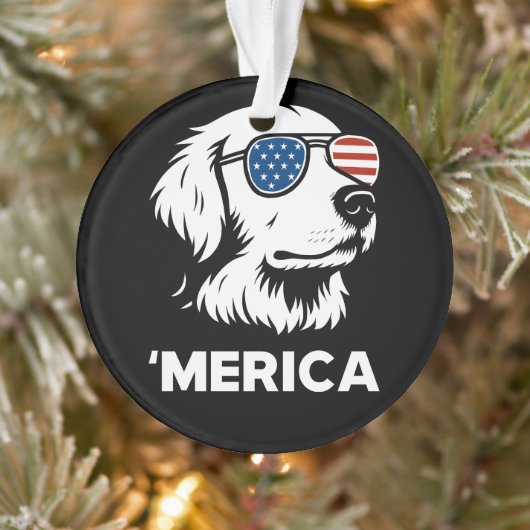 Golden Retriever 4 juli Verenigde Staten Ornament (Boom)