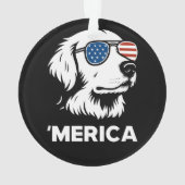 Golden Retriever 4 juli Verenigde Staten Ornament (achterkant)
