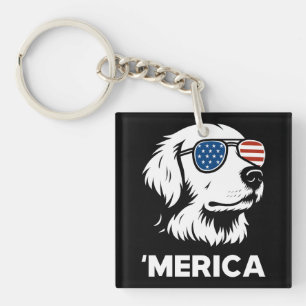 Golden Retriever 4 juli Verenigde Staten Sleutelhanger