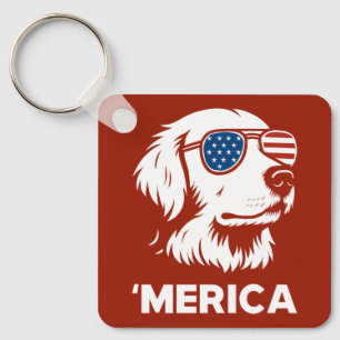 Golden Retriever 4 juli Verenigde Staten Sleutelhanger