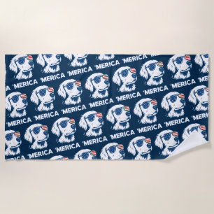 Golden Retriever 4 juli Verenigde Staten Strandlaken