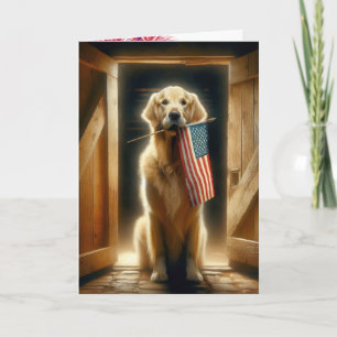 Golden Retriever 4 juli Verjaardag Kaart