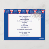 Golden Retriever 4e juli Briefkaart (Achterkant)