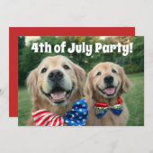 Golden Retriever 4e juli Kaart (Voorkant / Achterkant)
