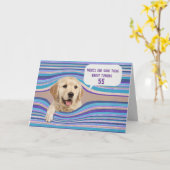 Golden Retriever 55th Birthday Humor Card Kaart (Gele Bloem)