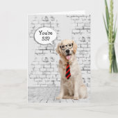 Golden Retriever 55th Birthday Humor Kaart (Voorkant)