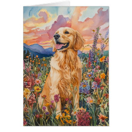 Golden Retriever - 5" x 7" Art Kaart