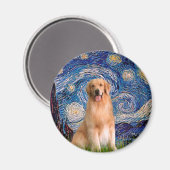 Golden Retriever 8 - Sterrennacht Magneet (Voorkant / Achterkant)