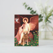 Golden Retriever 9 - Zittende engel Briefkaart (Staand voorkant)