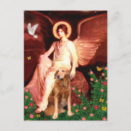 Golden Retriever 9 - Zittende engel Briefkaart