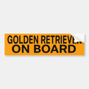 Golden Retriever aan boord Aangepaste Bumpersticke Bumpersticker