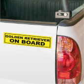 Golden Retriever aan boord Bumpersticker (Op Truck)