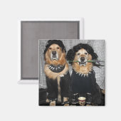 Golden Retriever aan de Gothic kant Magneet (Voorkant / Achterkant)