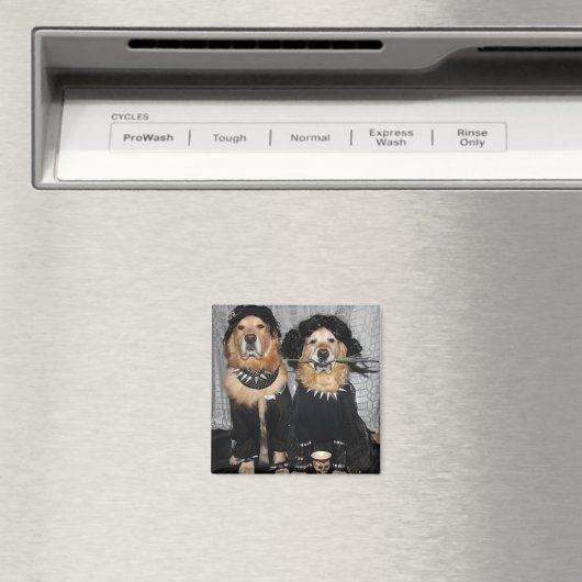 Golden Retriever aan de Gothic kant Magneet (Insitu (Vaatwasser))