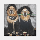 Golden Retriever aan de Gothic kant Magneet (Voorkant)